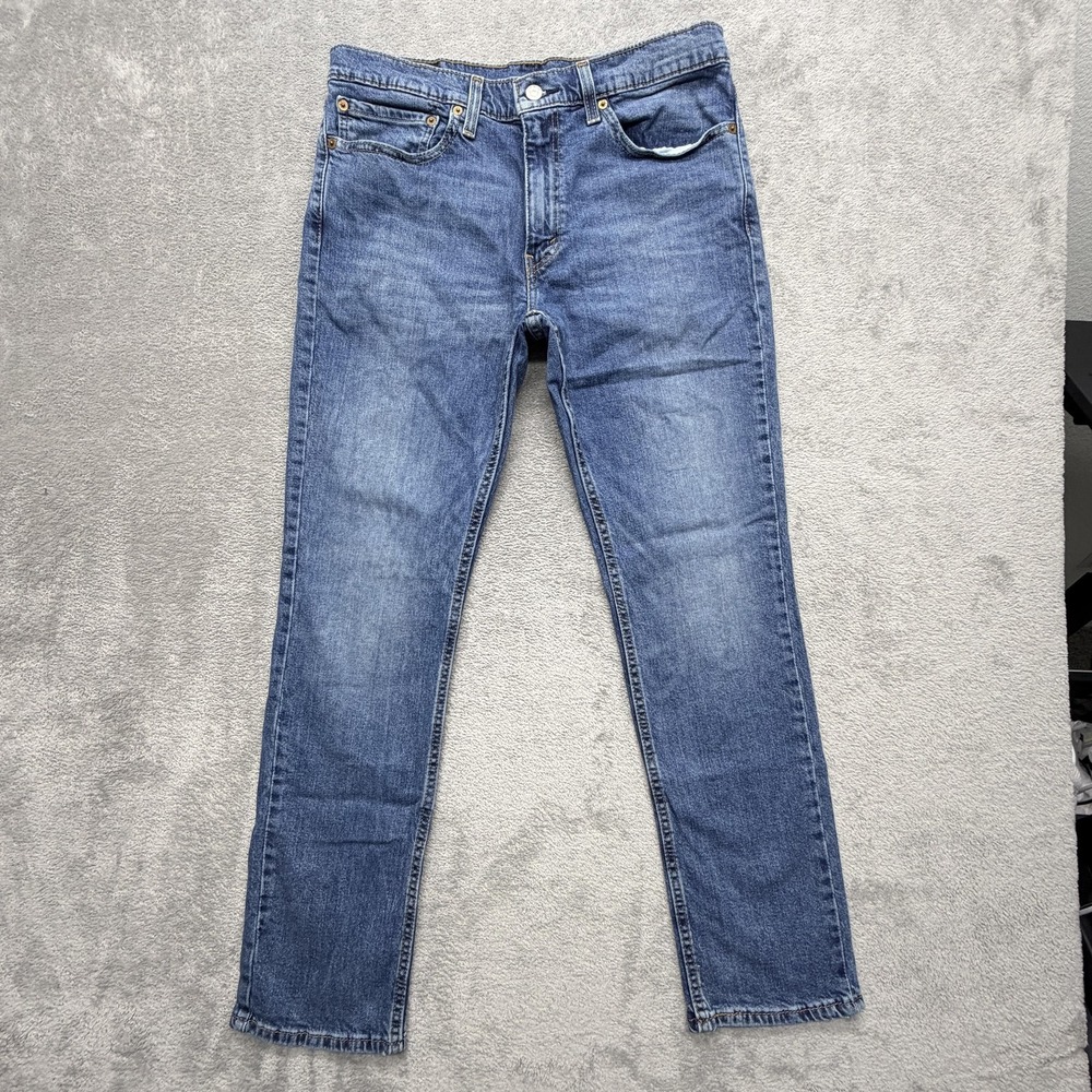 Levis 511 Jeans Mens 34x30 Blue Slim Tapered Medium Wash Zip Fly